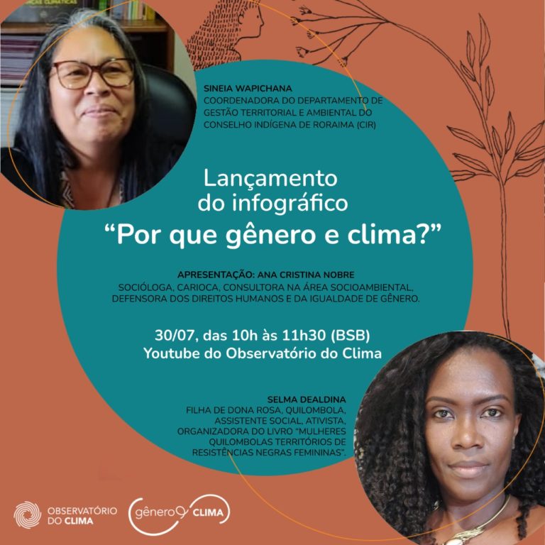 Lançamento do infográfico: por que gênero e clima?