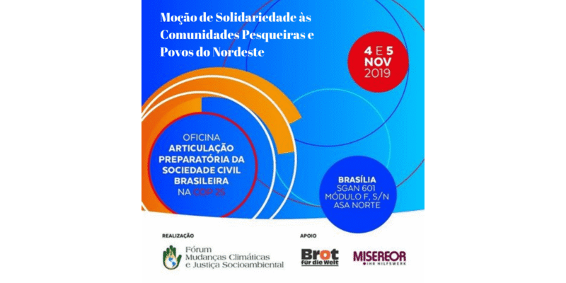 Moção de Solidariedade às Comunidades Pesqueiras e Povos do Nordeste